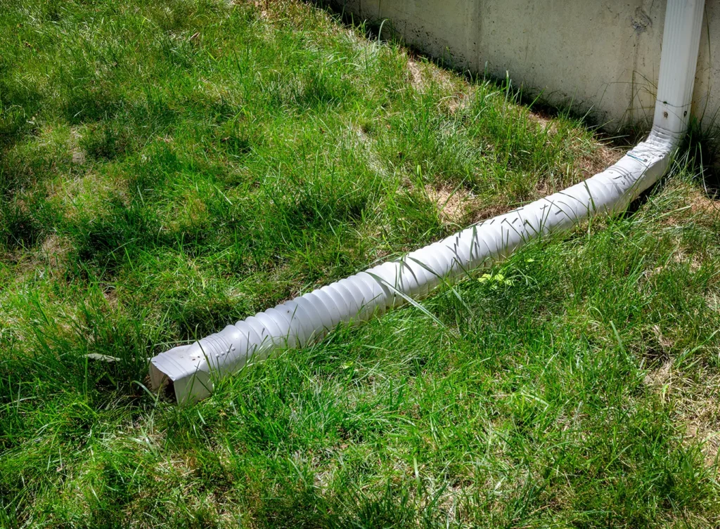 downspout extension drainage solution springfield il